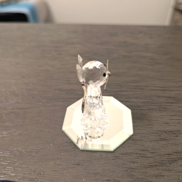 Swarovski Crystal 7634 052 000 Medium Cat Var 1 Metal Tail Up No Box - Picture 3 of 6